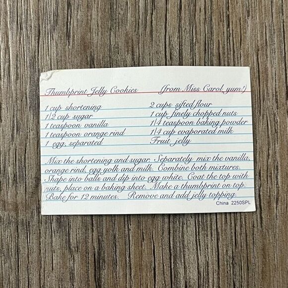 AMERICAN GIRL DOLL KIT- 3 COOKIE RECIPE CARDS From Kit’s Holiday Baking Set 2008 - Picture 4 of 5